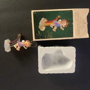 Hallmark Angel Ornament with Rainbow and Stars